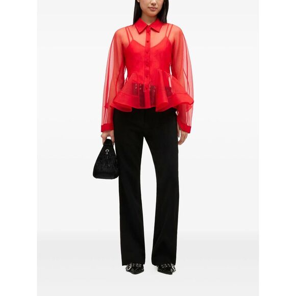 Ganni Red Tops - Shirts Women
